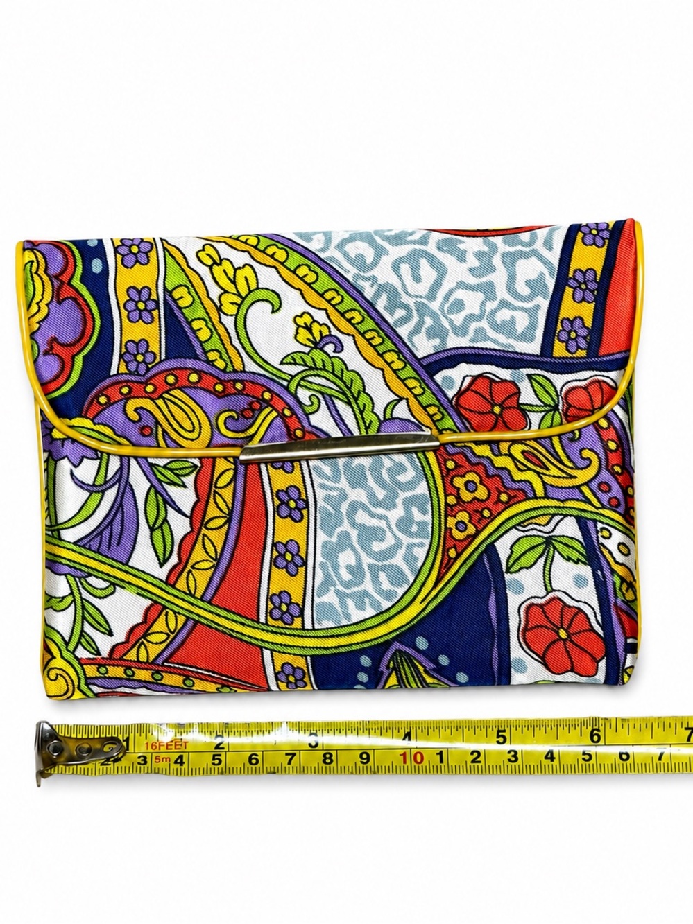 NWOT Paisley Retro Clutch Wallet Boho Floral Pouch - Picture 7 of 8